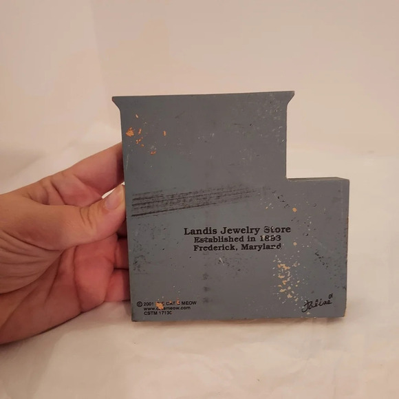 Vintage 2001 The Cat's Meow Landis Jewelry Store Building Shelf Sitter - Picture 5 of 10